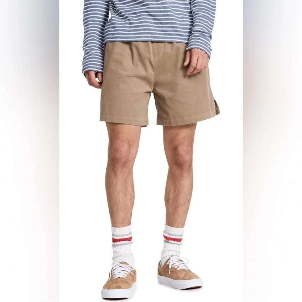 FRAME Light Weight Cord Shorts Dark Beige, Tan